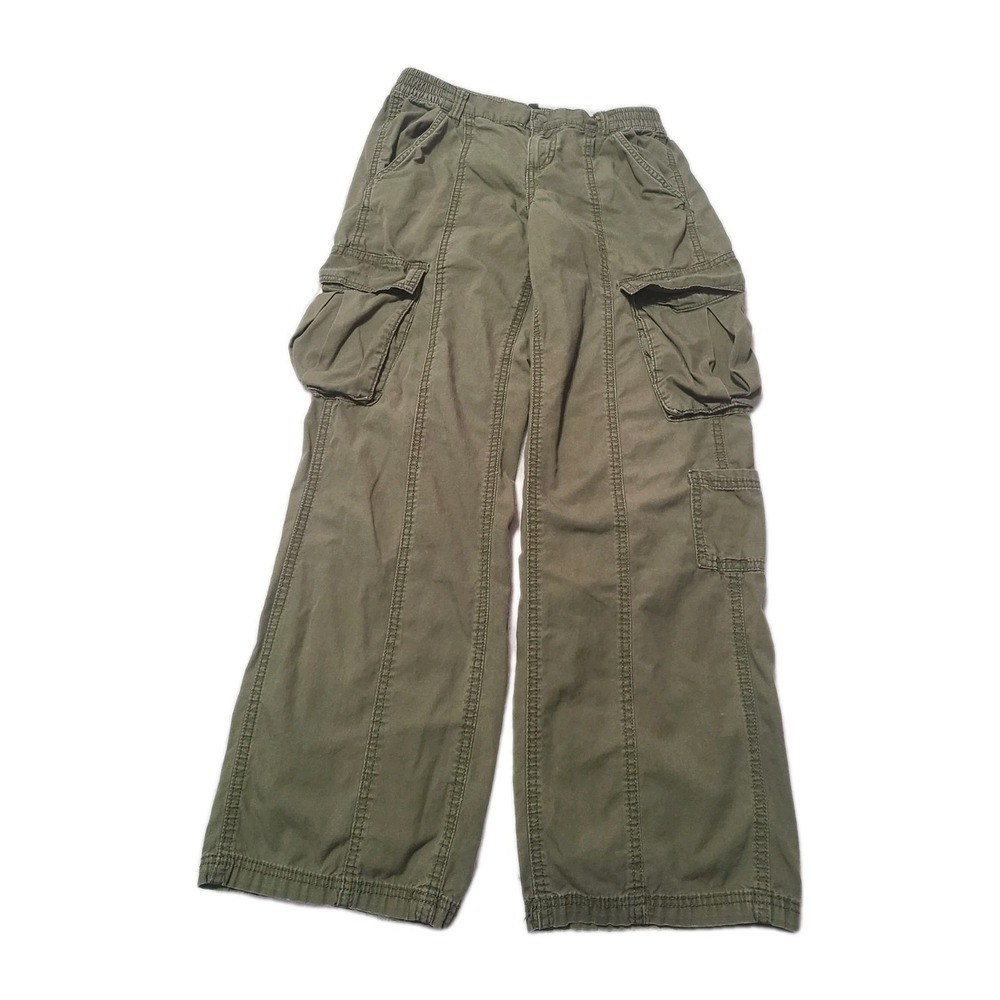 H&M Divided Olive Green Y2K‎ Cargo Pants Womens Size 4 100% Cotton Utility